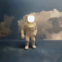 Seletti Flashing Starman lampada a led da tavolo a batteria