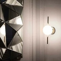 Faro LE VITA Lampada da Parete Oro In Alluminio e Diffusore In
