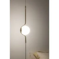 Faro LE VITA Lampada Pendente Oro In Alluminio e Diffusore In