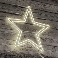 New Lamps Doppia Stella NEON LED 2D 36W 240V 60x60cm Luce