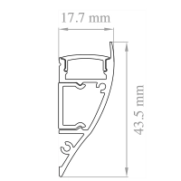 Lampo Kit Profilo Veletta Da Parete In Alluminio Bianco 2 Metri Lampo Kit Profilo Veletta Da Parete In Alluminio Bianco 2 Metri