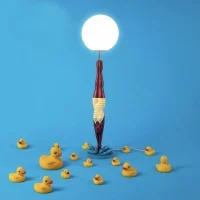 Seletti Lady Diver Yellow lampada a led da tavolo