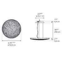 Artemide Calipso LED Chandelier Suspension Lamp 55W 2884lm