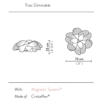 Slamp LA BELLE ÉTOILE LED Wall or Ceiling White Lamp By Adriano