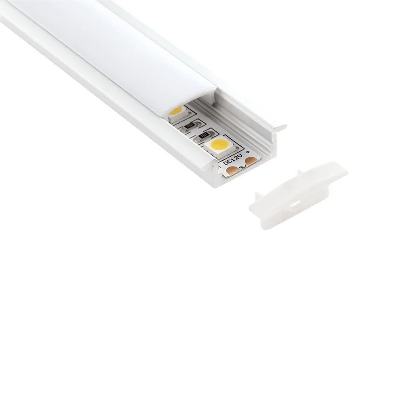 Lampo Aluminum Recessed Profile Kit 2 Meters For Strip Led Lampo Aluminum Recessed Profile Kit 2 Meters For Strip Led