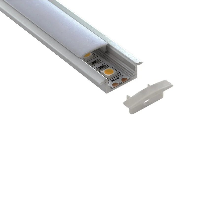 Lampo Aluminum Recessed Profile Kit 2 Meters For Strip Led Lampo Aluminum Recessed Profile Kit 2 Meters For Strip Led