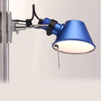 Artemide Tolomeo Micro Pinza Blu Lampada da Tavolo Parete