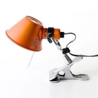Artemide Tolomeo Micro Pinza Orange Table Wall Lamp Design De