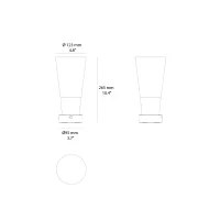 Zafferano Soffio Vase battery table lamp