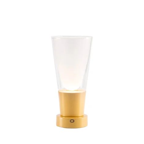 Zafferano Soffio Vase lampada a batteria da tavolo