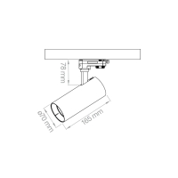 Lampo Spot Track 30W faretto orientabile da binario trifase