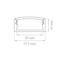 Lampo Kit Profilo Largo In Alluminio 2 Metri A Superficie Per Lampo Kit Profilo Largo In Alluminio 2 Metri A Superficie Per