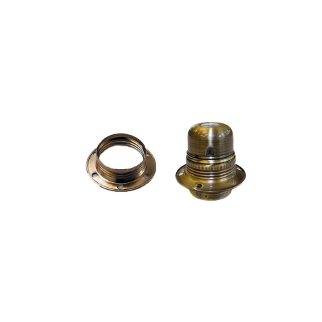 Pacchetto Portalampada Vintage E27 e Anello Ghiera bronzo brunito