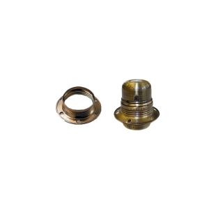Pacchetto Portalampada Vintage E27 e Anello Ghiera bronzo brunito