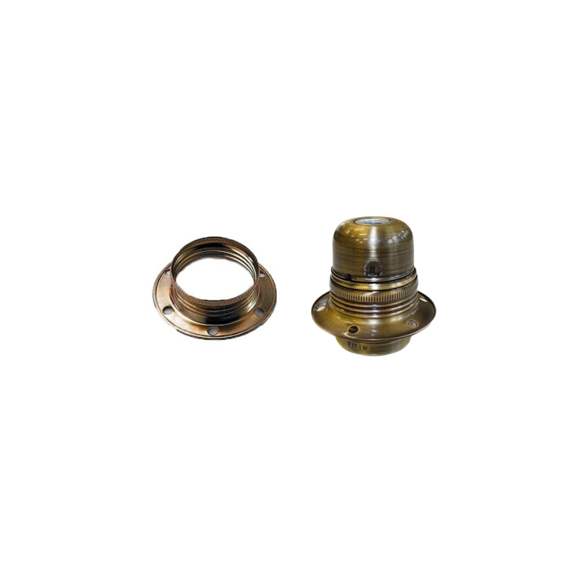 Pacchetto Portalampada Vintage E27 e Anello Ghiera bronzo brunito
