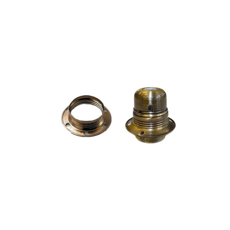 Pacchetto Portalampada Vintage E27 e Anello Ghiera bronzo brunito