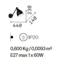 Ideal Lux Newton lampada da parete