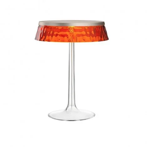 Flos Bon Jour LED Table Lamp Dimmable Top Matt Chrome And Amber
