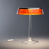 Flos Bon Jour LED Table Lamp Dimmable Top Matt Chrome And Amber