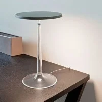 Flos Bon Jour LED Table Lamp Dimmable Top Matt Chrome And Amber