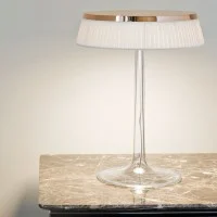 Flos Bon Jour LED Table Lamp Dimmable Top Matt Chrome And