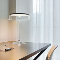 Flos Bon Jour LED Lampada da Tavolo Dimmerabile Top Cromo Opaco