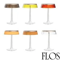Flos Bon Jour LED Table Lamp Dimmable Top Matt Chrome And