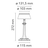 Flos Bon Jour Versailles Small LED Table Lamp Copper Amber
