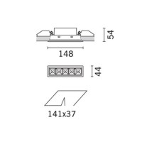 iGuzzini MQ78 Laser Blade Incasso LED 10W 3000K 1000lm