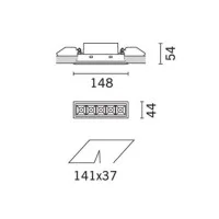 iGuzzini MQ78 Laser Blade Incasso LED 10W 3000K 1000lm