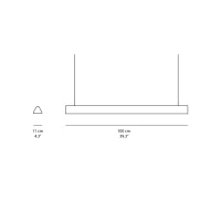 Slide Slim lampada a sospensione lineare