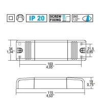 TCI DCC/U S 15W 350mA DC Alimentatore Elettronico In Corrente