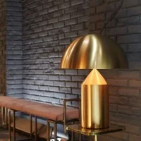 Oluce Atollo 239 Lampada da Tavolo 2x75W E27 Dimmer Oro Oluce Atollo 239 Lampada da Tavolo 2x75W E27 Dimmer Oro