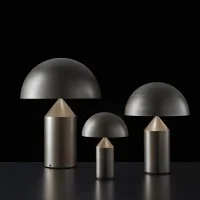 Oluce Atollo 239 Bronzo Lampada da Tavolo 2x75W E27 Dimmerabile