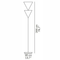 Oluce Pascal Double Lighting Floor Lamp By Vico Magistretti