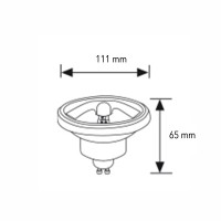 Duralamp DR111 WF GU10 LED 14W 900lm 3000K 24D 230V Dimmerabile