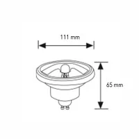 Duralamp DR111 WF GU10 LED 14W 900lm 3000K 24D 230V Dimmerabile Duralamp DR111 WF GU10 LED 14W 900lm 3000K 24D 230V Dimmerabile