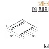 Novalux SCHOOL 30W UGR CRI90 LED Panel 4895lm 600x600mm