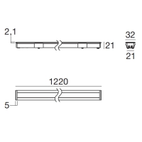 iLed Stiff Linear LED Profile 18 W 500 mA Warm Light Indoor or
