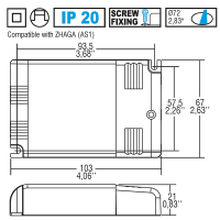 TCI Alimentatore LED 110-240V DC JOLLY DALI 32W Dimmerabile Dali