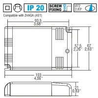 TCI Driver LED 110-240V DC JOLLY DALI 32W Dimmable Dali