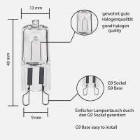 Lampadina Alogena G9 60W 2700K 220V