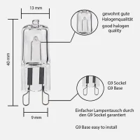 Lampadina Alogena G9 60W 2700K 220V