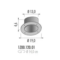 Oty Light POP P04 Ø12 Formwork Housing For Plasterboard And