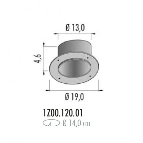Oty Light POP P04 Ø12 Formwork Housing For Plasterboard And