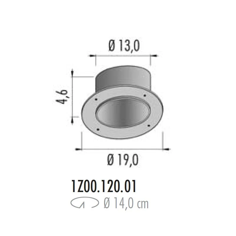 Oty Light POP P04 Ø12 Formwork Housing For Plasterboard And Oty Light POP P04 Ø12 Formwork Housing For Plasterboard And