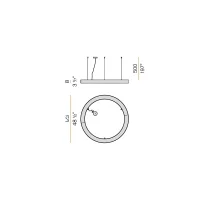 Panzeri Silver Ring lampada a sospensione