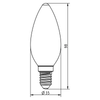 Ideal Lux Classic E14 LED Bulb 4W Olive 430lm 3000K Transparent Ideal Lux Classic E14 LED Bulb 4W Olive 430lm 3000K Transparent