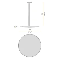 Panzeri Gong suspension lamp