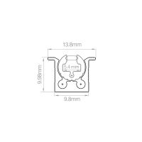 Lampo mini plafoniera led palpebra orientabile ad incasso